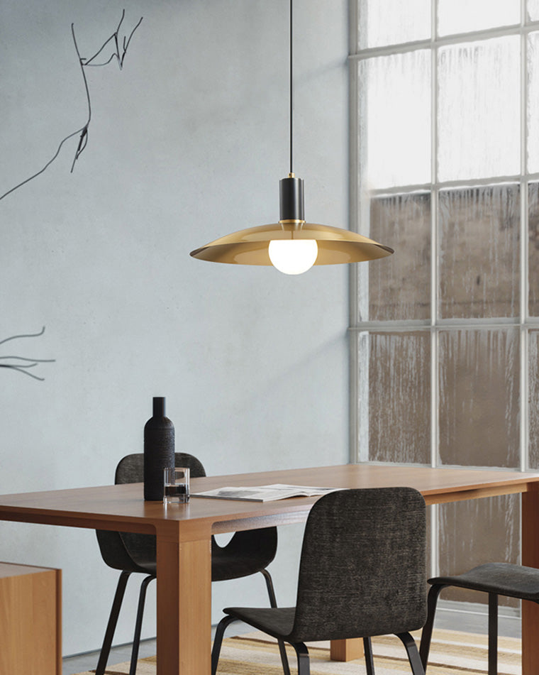 Brass Conical Kitchen Pendant Light