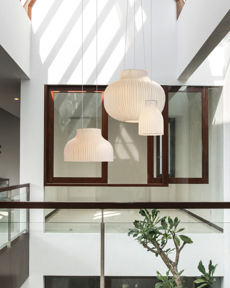 Luna Silk Pendant Light – Japandi Elegance