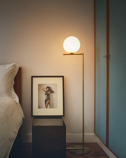 Lampadaire Globe en Verre