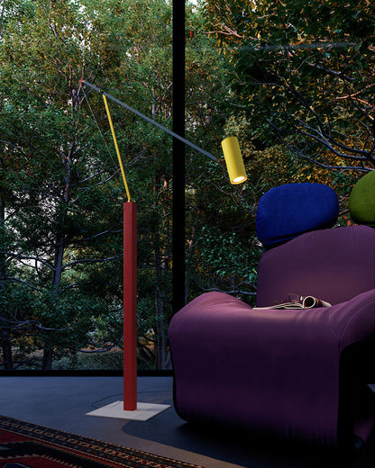 Multicolored Cantilever Floor Lamp