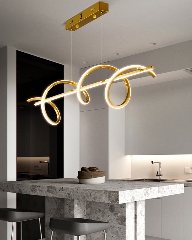 Golden Spira Chandelier