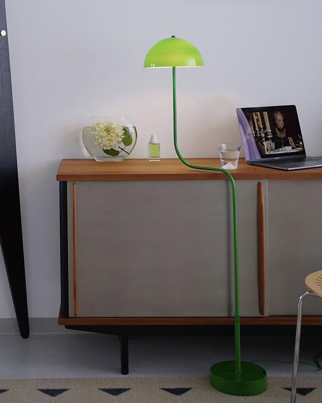 Telescopic Floor Lamp with Glass Dome