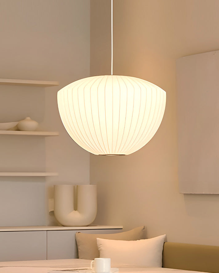 Apple Silk Pendant Light – Japandi Elegance
