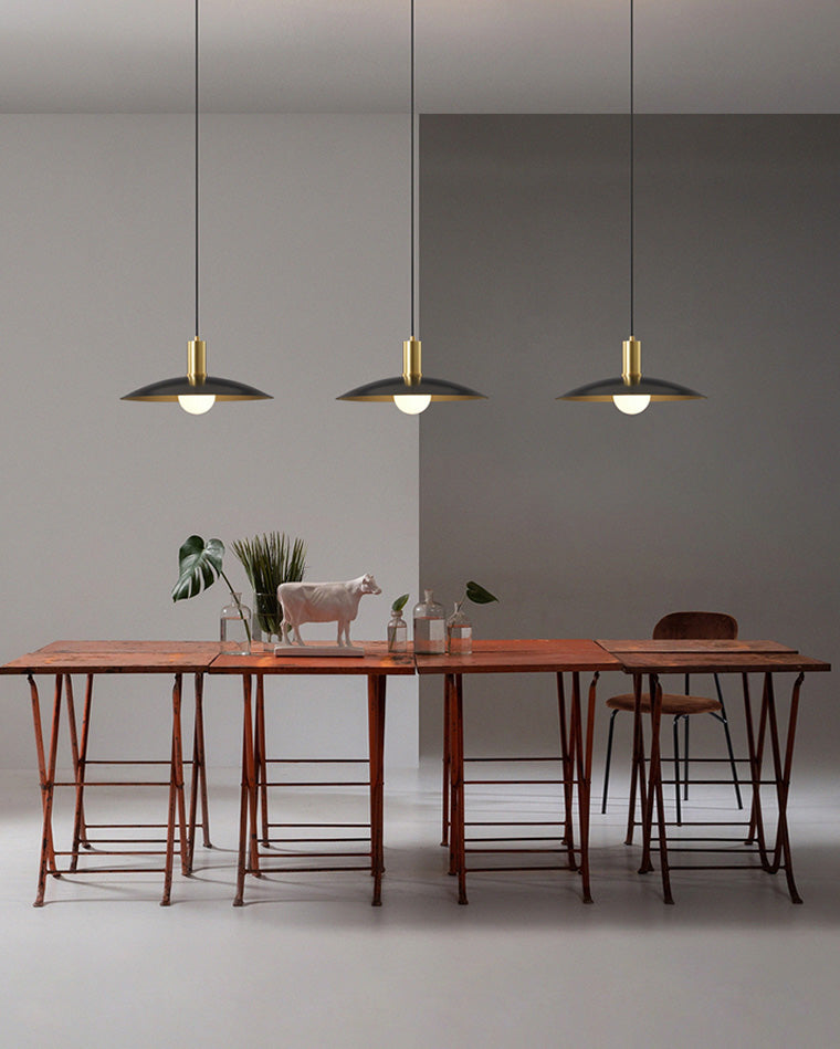 Brass Conical Kitchen Pendant Light