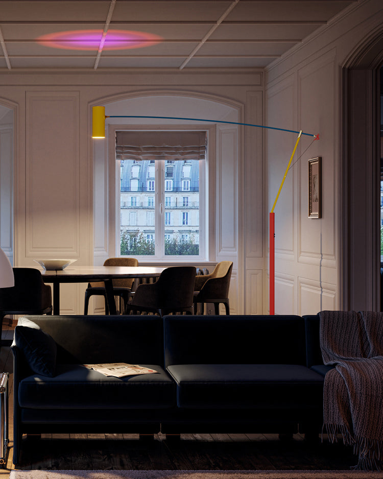 Multicolored Cantilever Floor Lamp