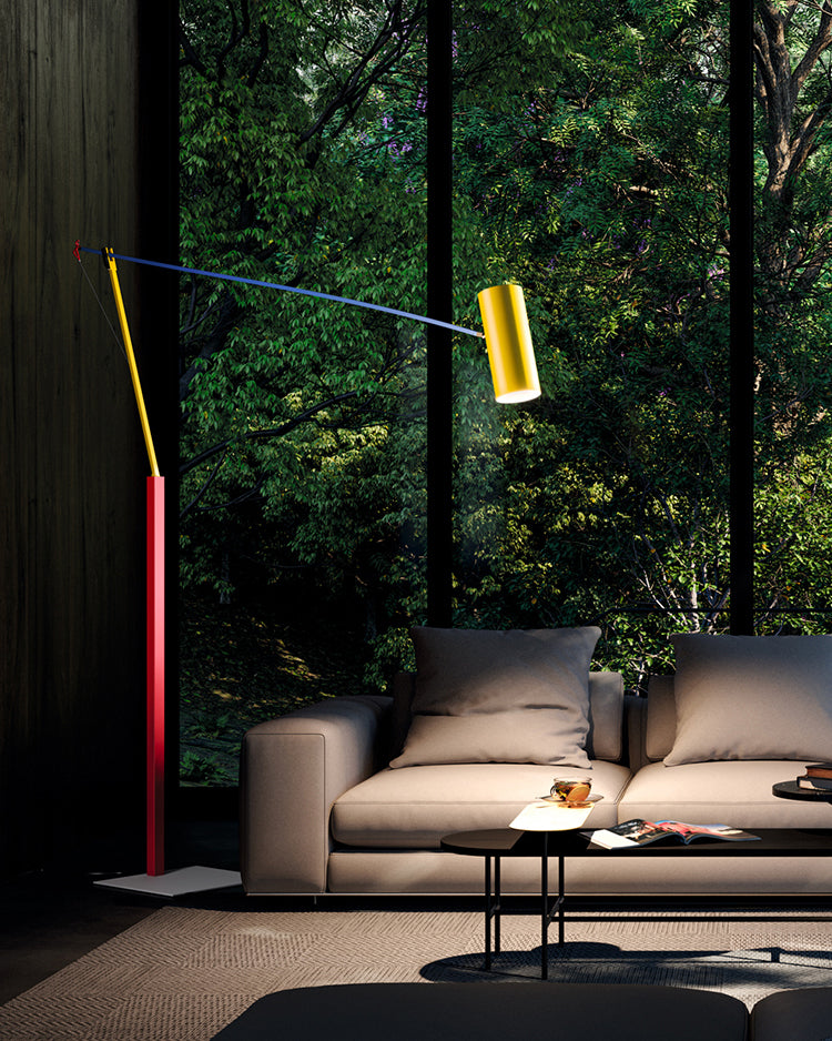 Multicolored Cantilever Floor Lamp