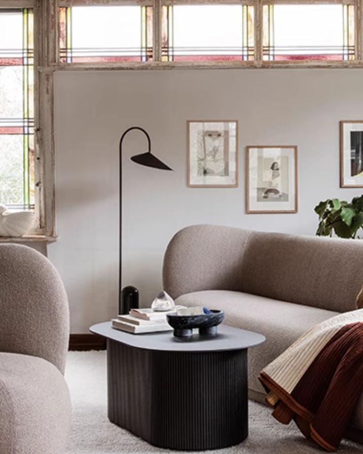 Adjustable Arc Floor Lamp with Marble Base
