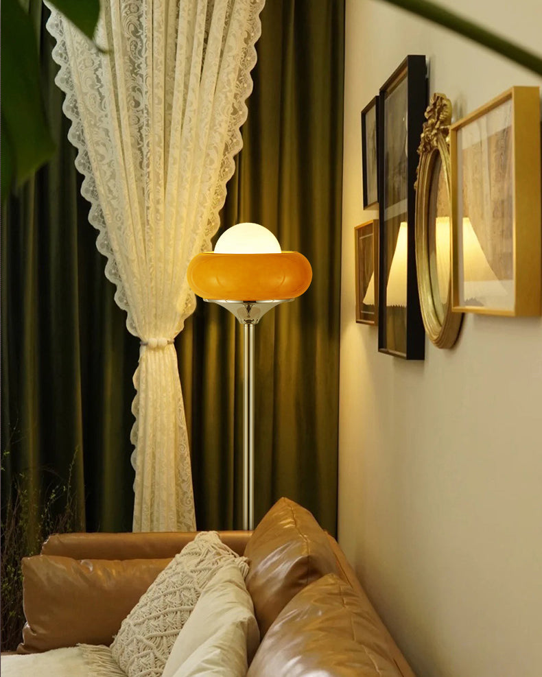 Orange Torchiere Floor Lamp