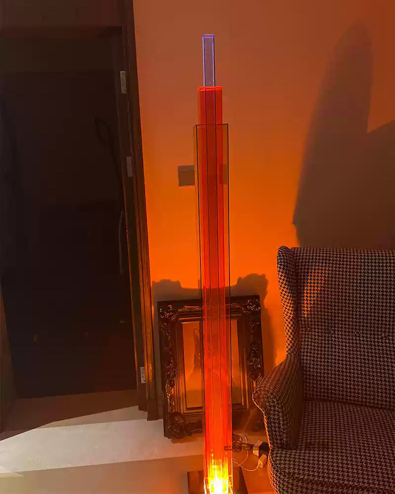 Lampadaire Colonne Rouge à LED