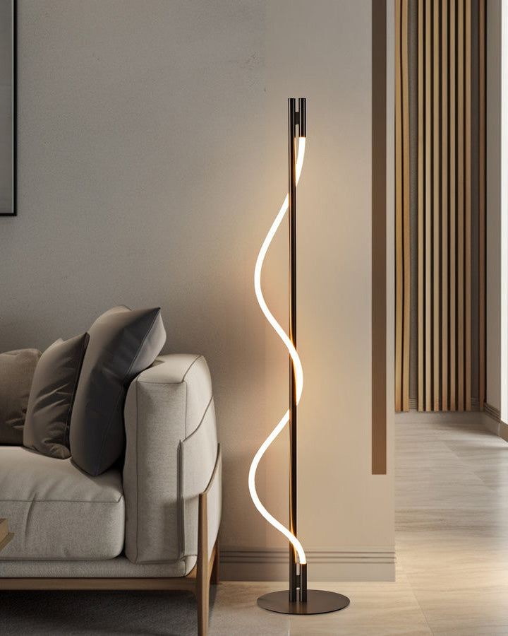 Slim Cylindrical LED Floor Lamp