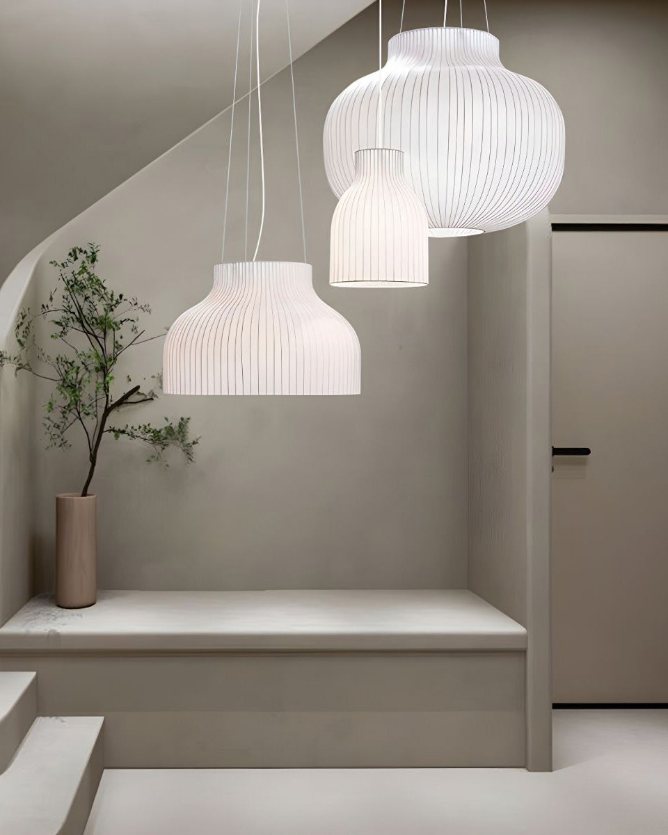 Luna Silk Pendant Light – Japandi Elegance