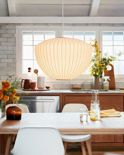 Apple Silk Pendant Light – Japandi Elegance