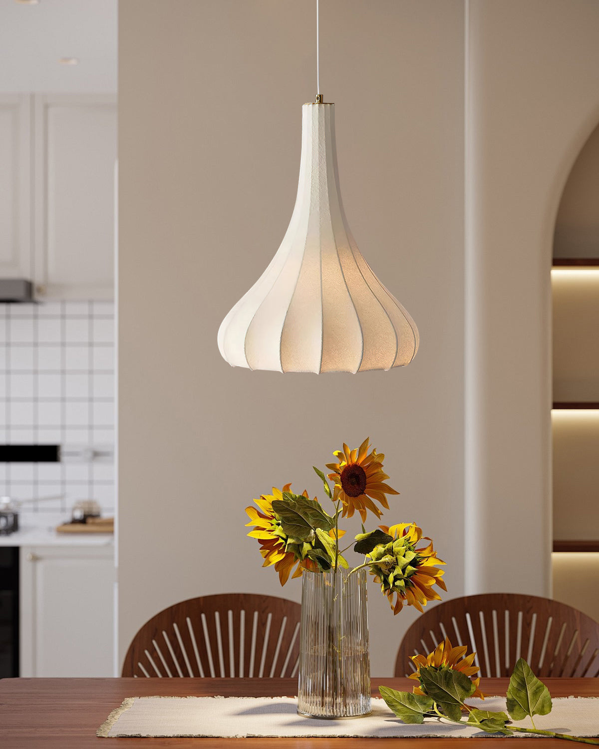 Suspension – Conical Elegance in Silk