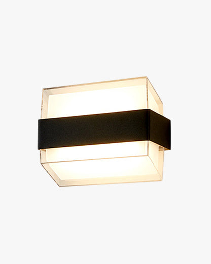 Applique Murale Extérieure GeoLumen Noir – Design Géométrique Moderne