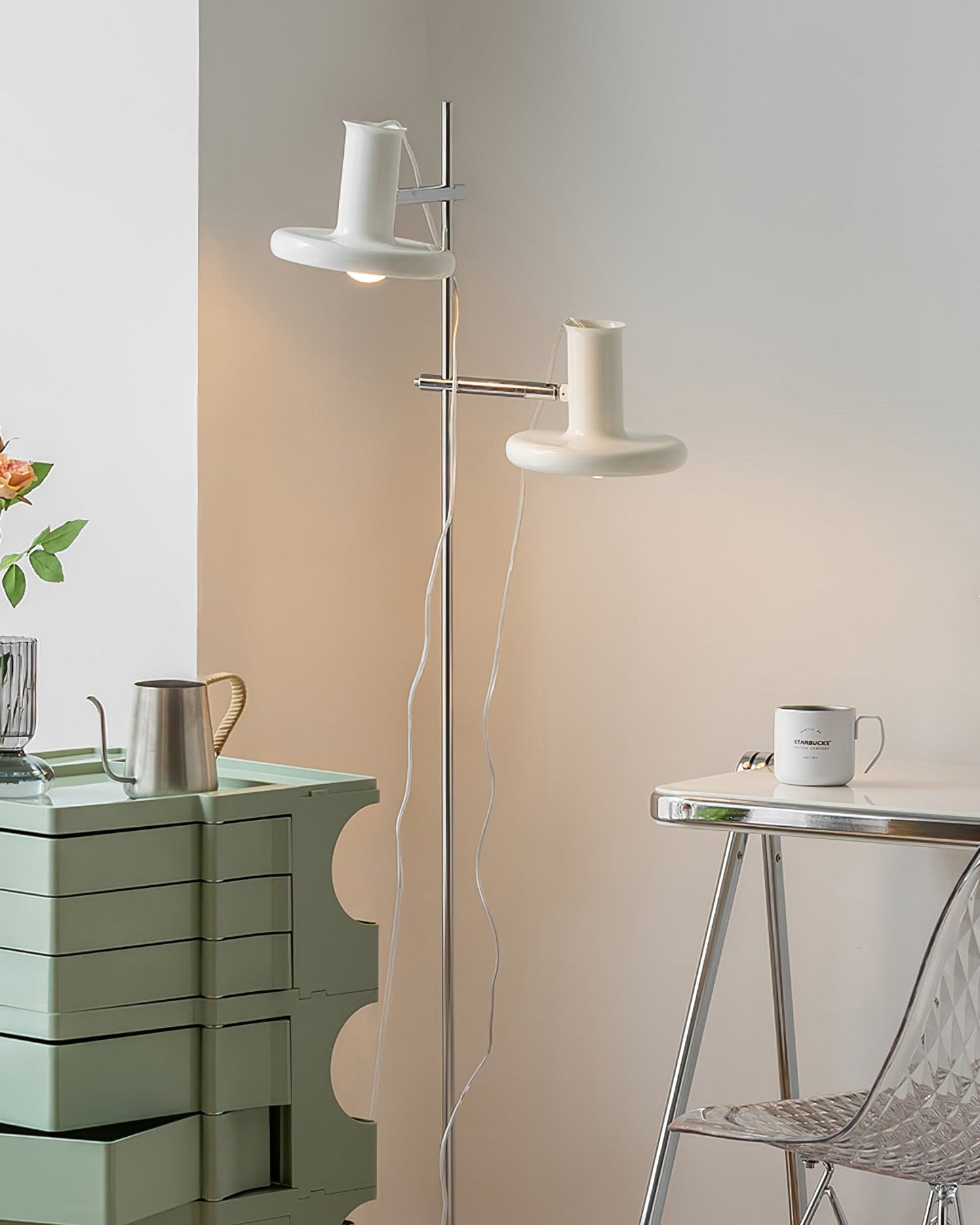 Lampadaire Double Orientable Style Bauhaus