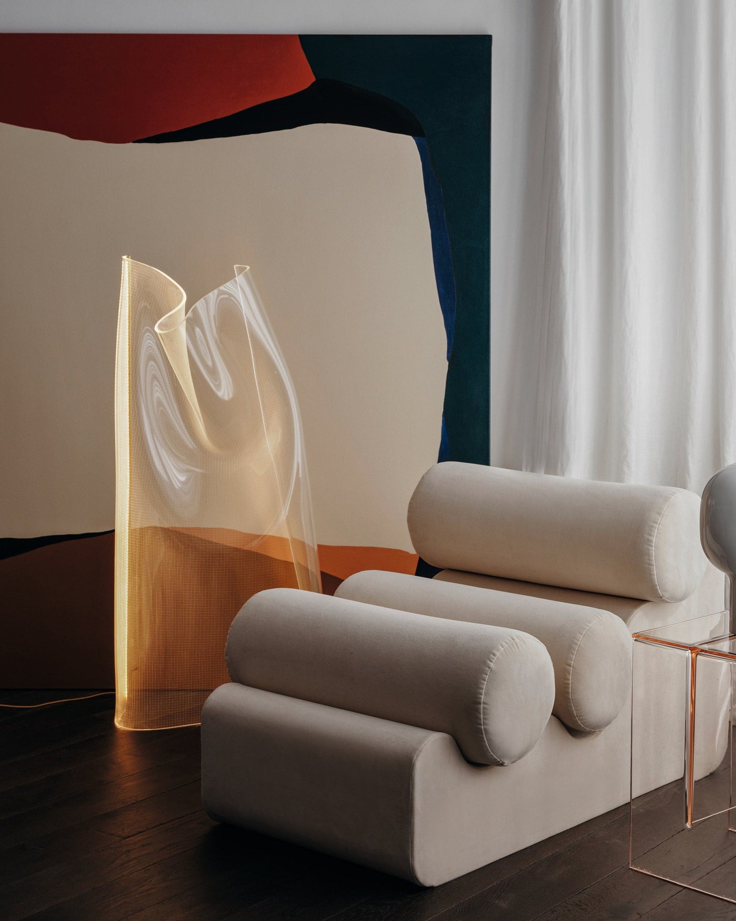 Sculptural Acrylic Floor Lamp