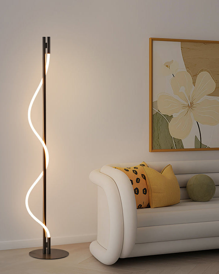 Slim Cylindrical LED Floor Lamp