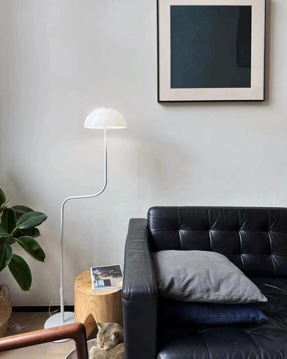 Telescopic Floor Lamp with Glass Dome