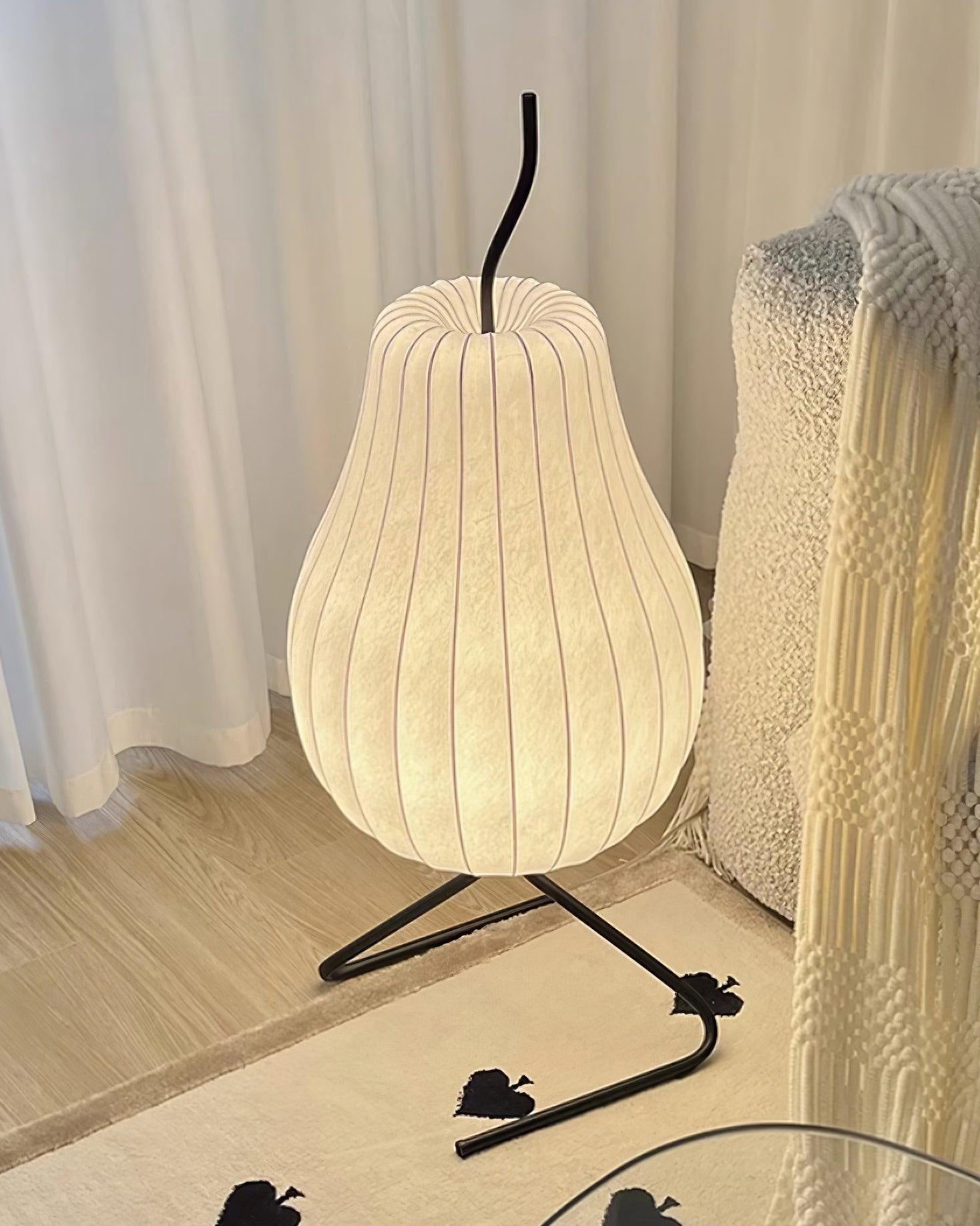 Lampadaire Lanterne Poire en Soie