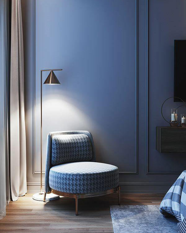 Adjustable Floor Lamp with Conical Shade
