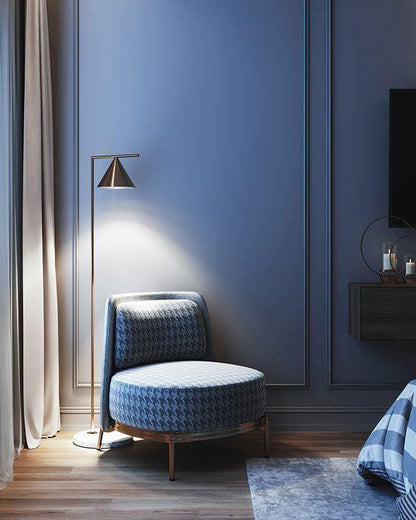 Adjustable Floor Lamp with Conical Shade