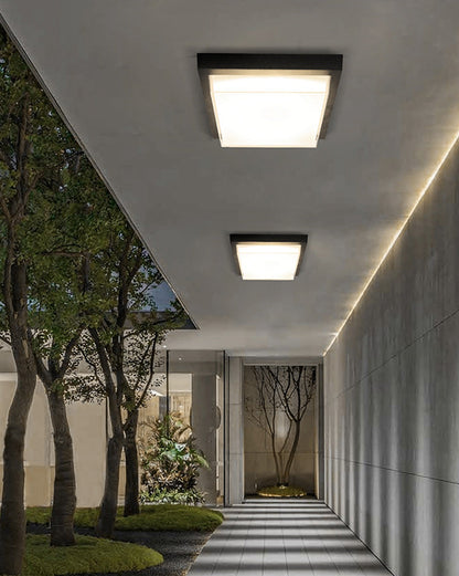 Outdoor Ceiling Light - Square Glow