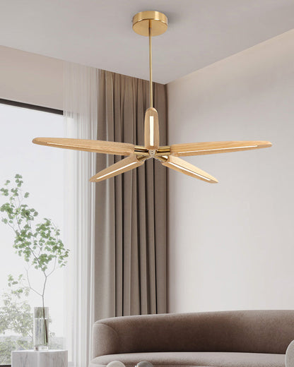 Luminis 3/5 Lights Wooden Chandelier