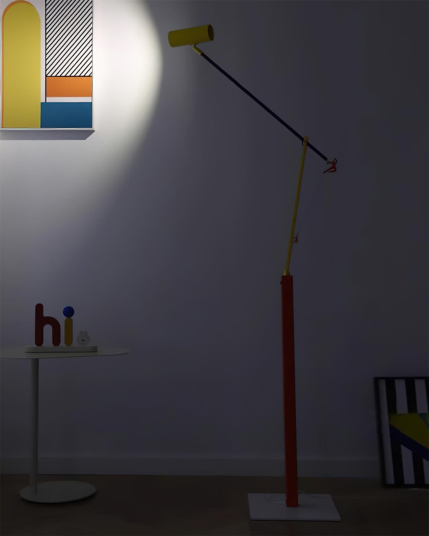 Multicolored Cantilever Floor Lamp