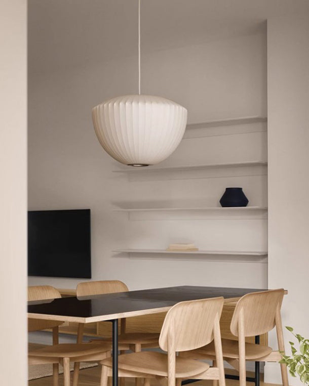 Apple Silk Pendant Light – Japandi Elegance
