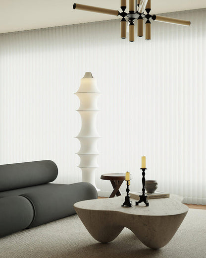 Japandi Silk Column Floor Lamp