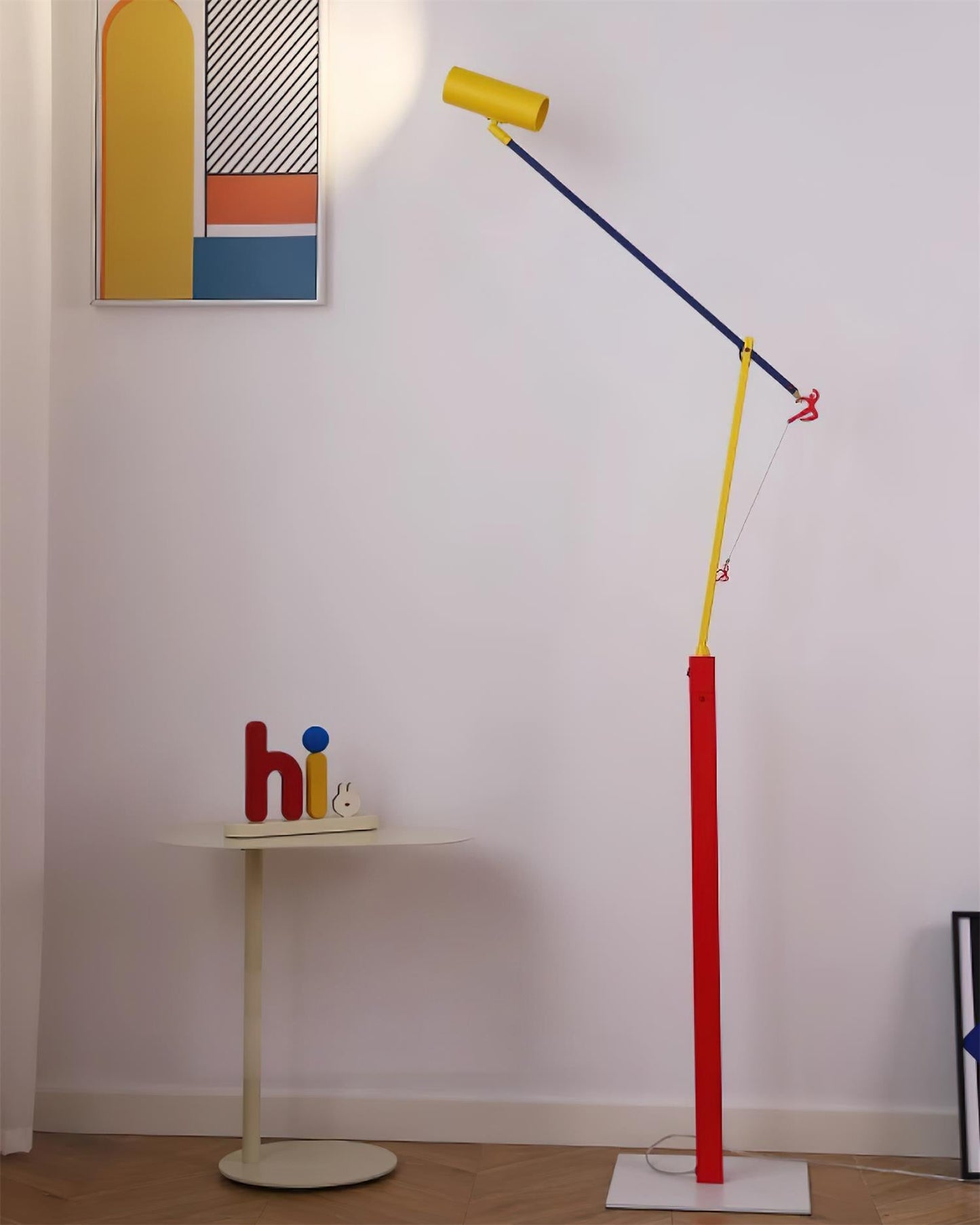 Multicolored Cantilever Floor Lamp