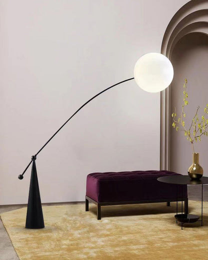 Glass Globe Cantilever Floor Lamp