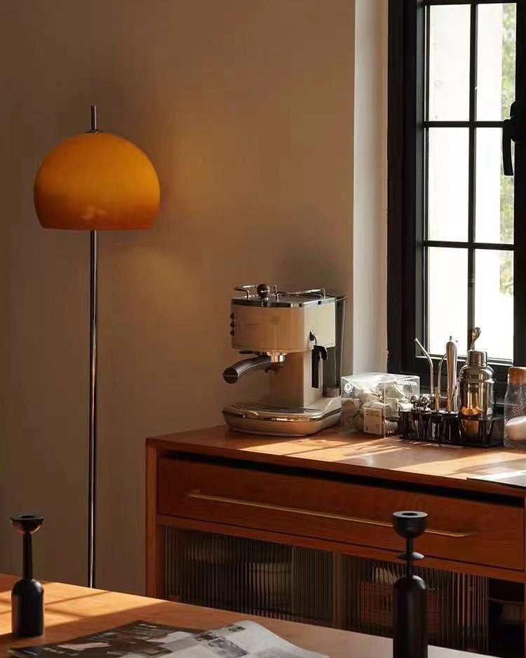 Bauhaus Style Glass Dome Floor Lamp