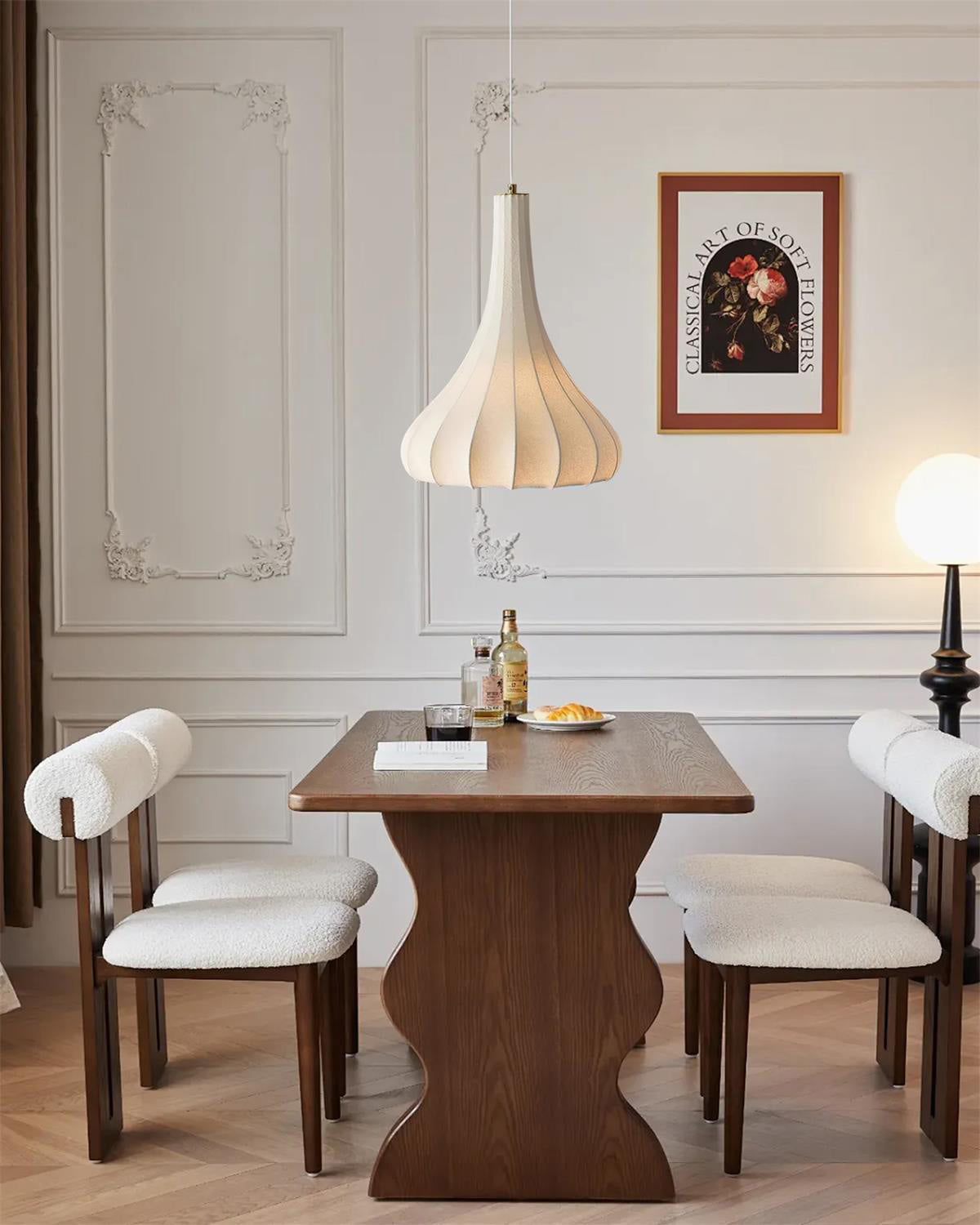 Suspension – Conical Elegance in Silk