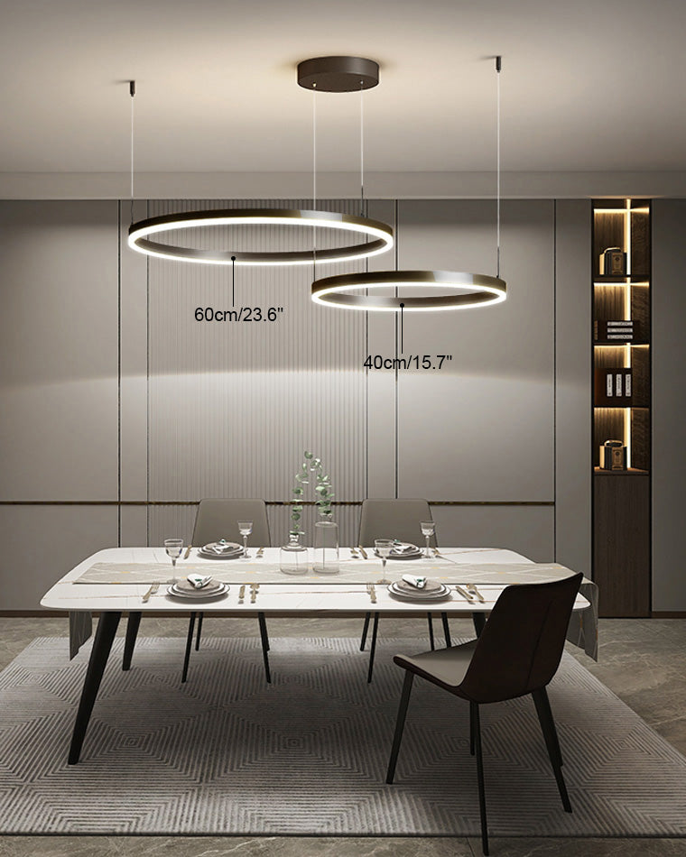 LED Ring Chandelier - Halo Rings