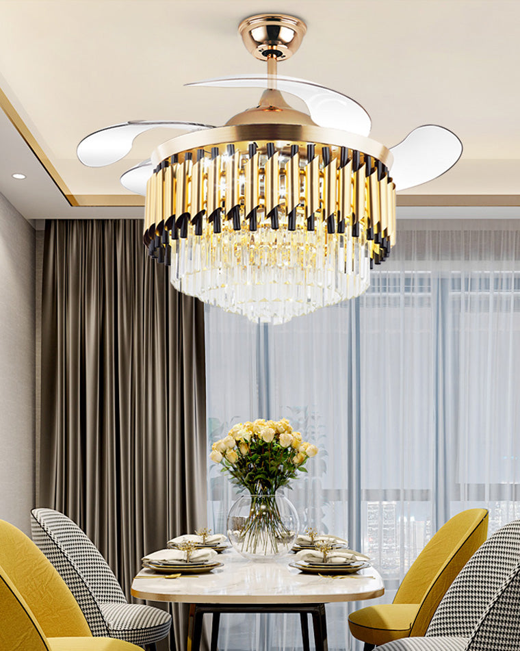 CrystalLux retractable fan