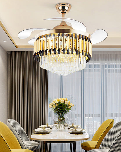 CrystalLux retractable fan