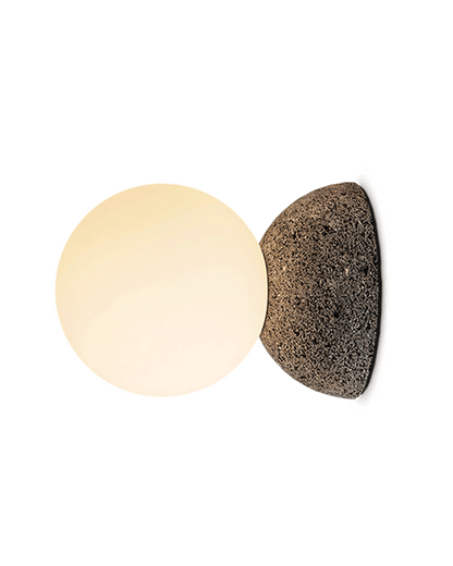 Spherical Glass and Concrete Wall Light