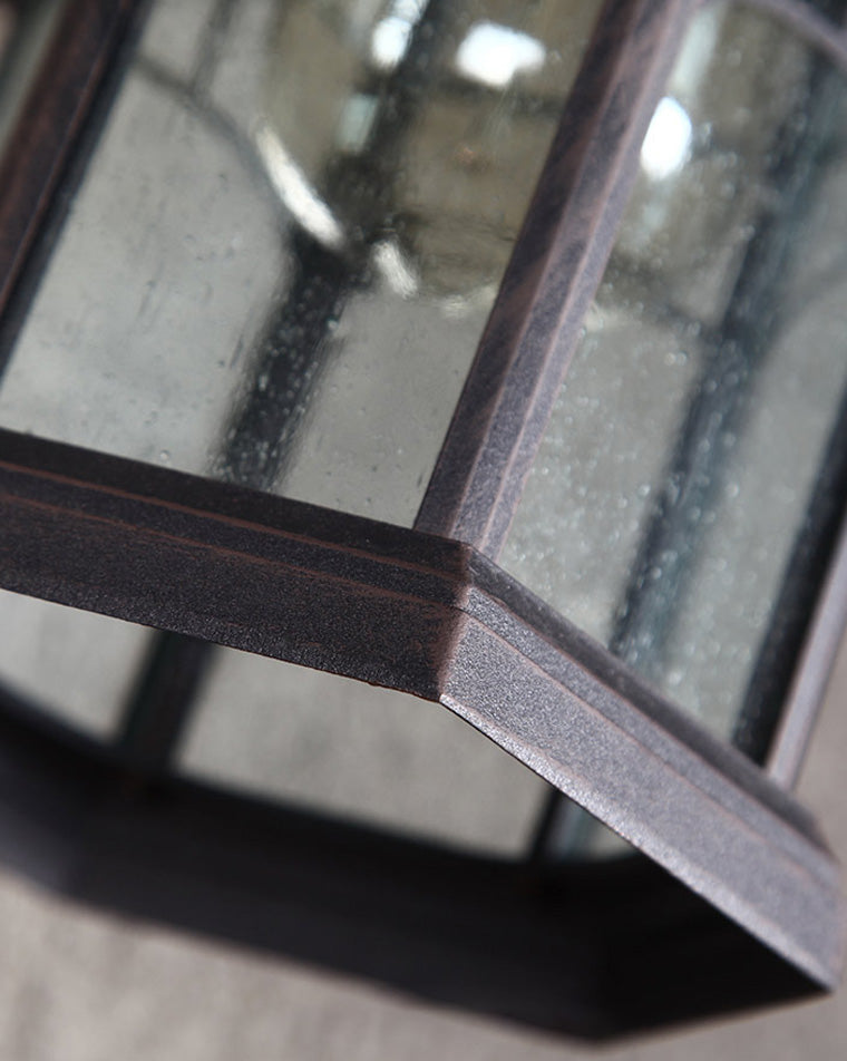 Colonial Outdoor Wall Sconce – Vintage Black and Brown Glow