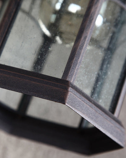 Colonial Outdoor Wall Sconce – Vintage Black and Brown Glow