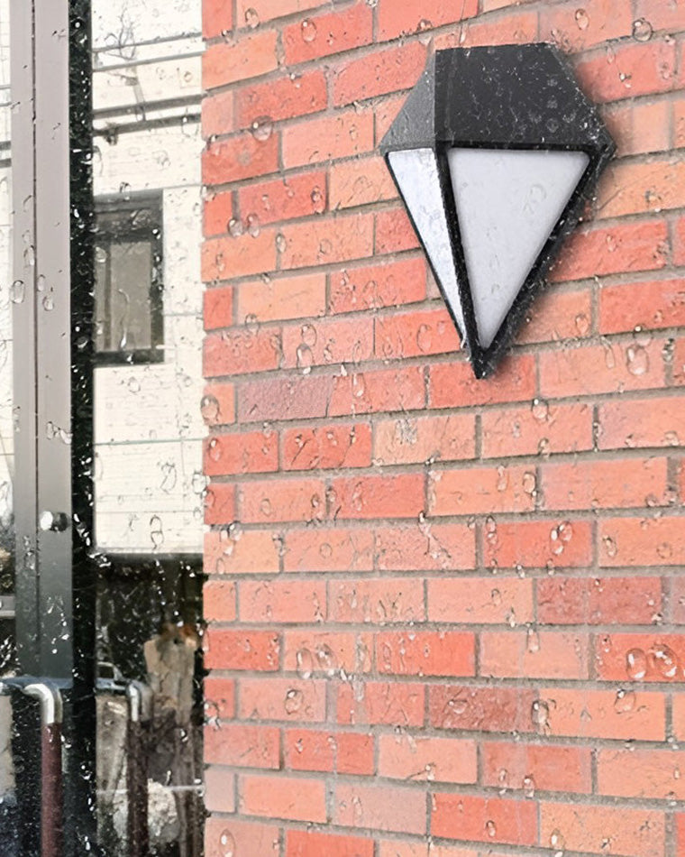 Prisma Black Outdoor Wall Sconce – Elegant Geometric Glow