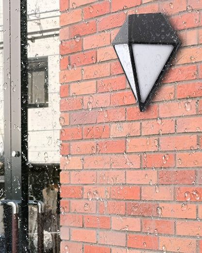 Prisma Black Outdoor Wall Sconce – Elegant Geometric Glow