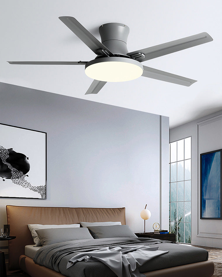 Slim Metal Ceiling Fan – Integrated LED