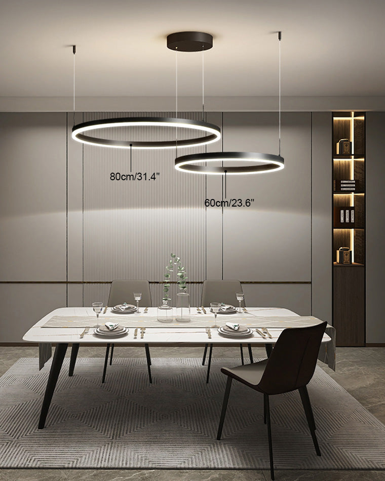 LED Ring Chandelier - Halo Rings