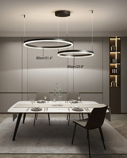 LED Ring Chandelier - Halo Rings