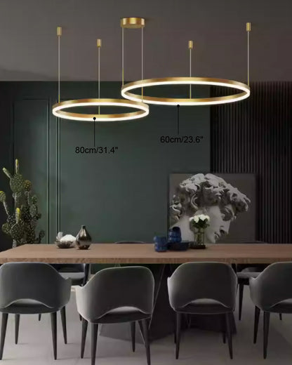 LED Ring Chandelier - Halo Rings