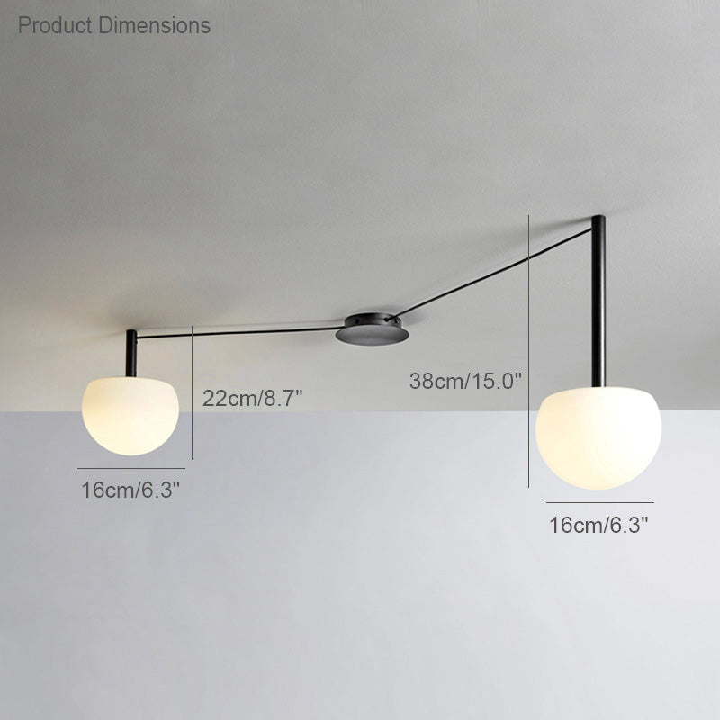 Frosted Glass Globe Ceiling Light