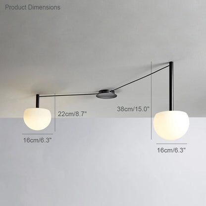 Frosted Glass Globe Ceiling Light