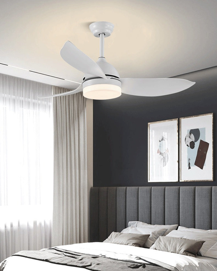 Modern White Elegance Ceiling Light with Fan