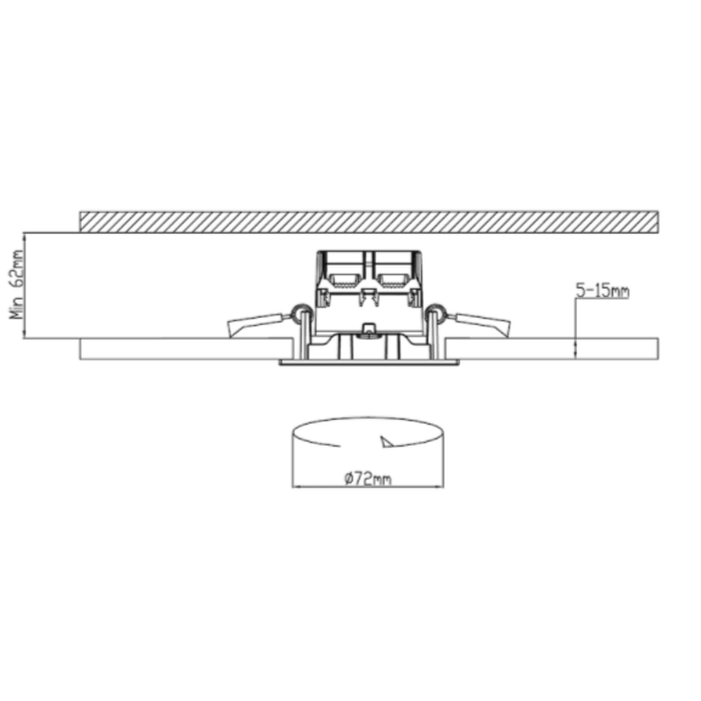 3 Spot Led Encastrable argent